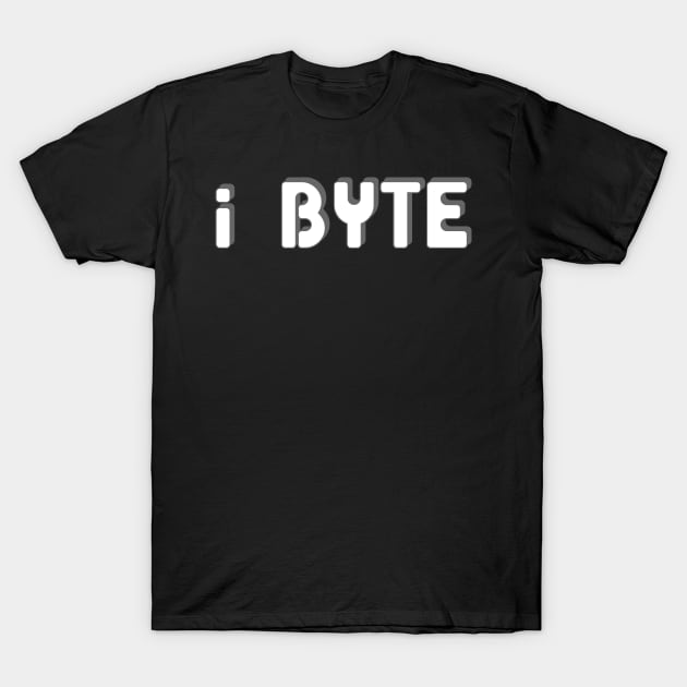 I Byte Gray T-Shirt by Barthol Graphics